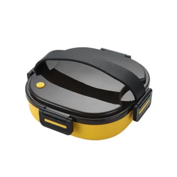 Lunchlådor Bento-lådor, kökstillbehör för uppvärmning av barnmatbehållare, tillagade före måltider (färg: gul)
