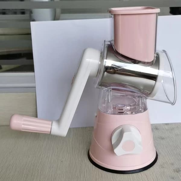 Manual Rotary Drum Vegetable Slicer Multifunctional Hand Crank Slicer & Grater Kitchen Tool Red red