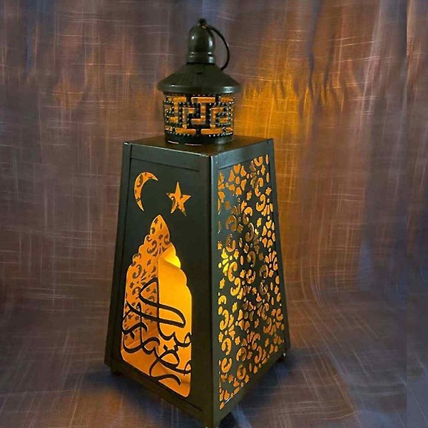 Hult Led Lys Bordpynt Måne Stjerne Landskab Lys Ornament Stil 3