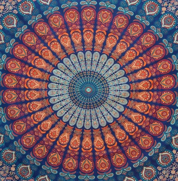Present Gobeläng Tapestries Hippie Mandala Bohemian Psychedelic