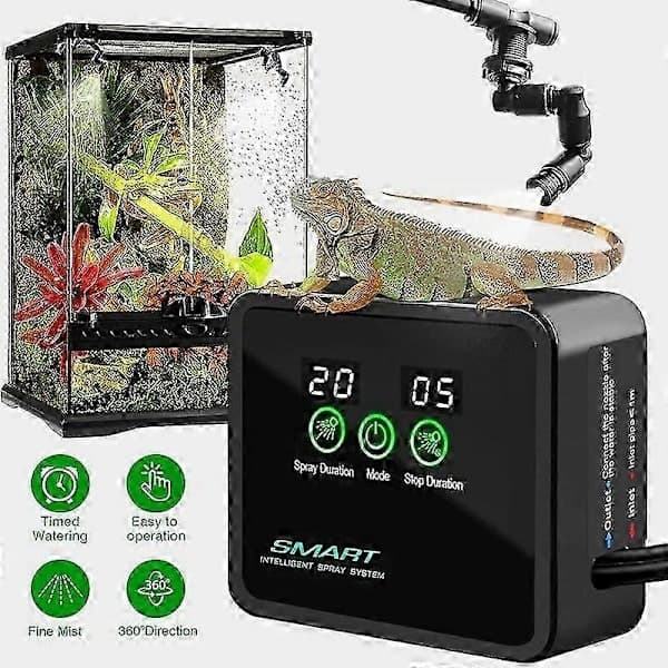 Terrariumluftfukter med elektronisk timer og tåkespraysystem for regnskogsplanter-FQ-