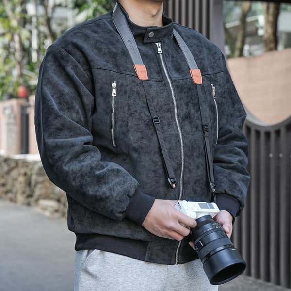 Quick-Release Universal DSLR Camera Strap, Adjustable PU Leather Strap 58-76cm, 3.2cm Width, One-Hand Quick Release, Convertible For Neck Shoulder Crossbody