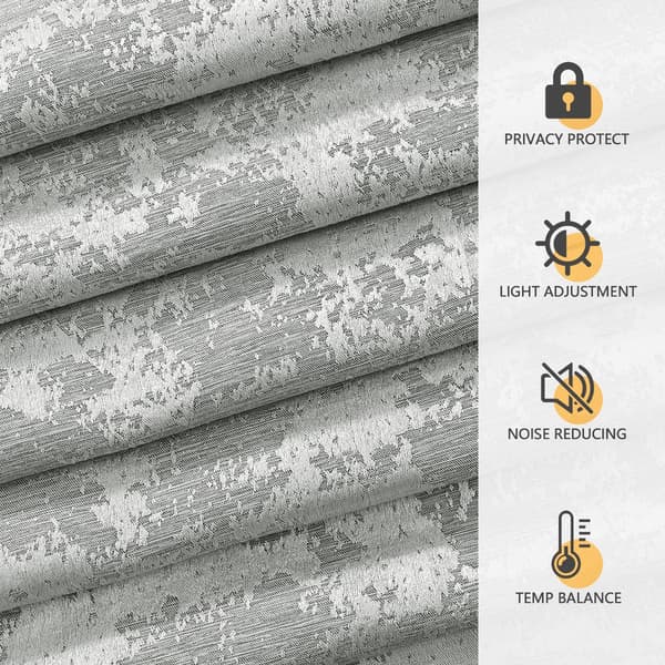 Elegant Blackout Curtains with Wood Ring Pattern M M M