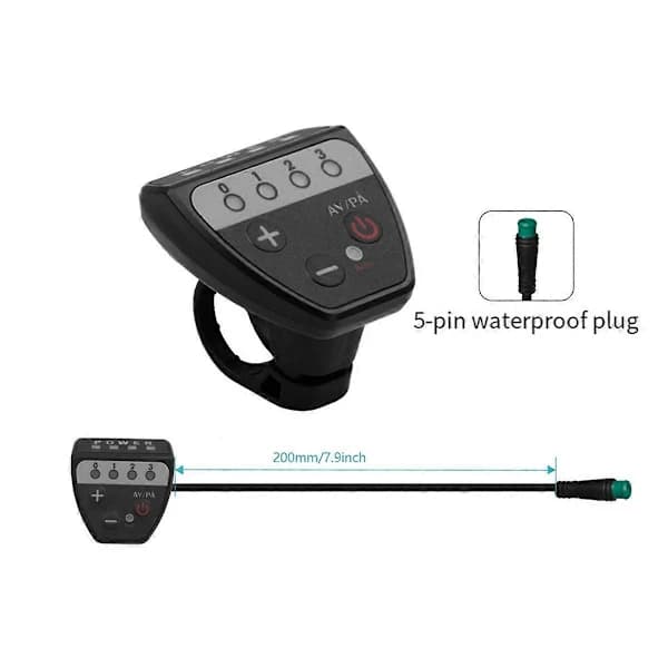 Elcykel 36V48V LED G20 Målerkontrolpanel Display til Ebike 5 Pin Vandtæt Stik Sort