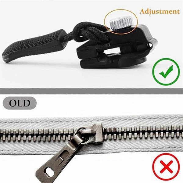 Zipper Repair Kit, 30 Pcs Universal Replacement Zipper Slider Fixer Sliding Teeth Screw Head, Instant Zipper