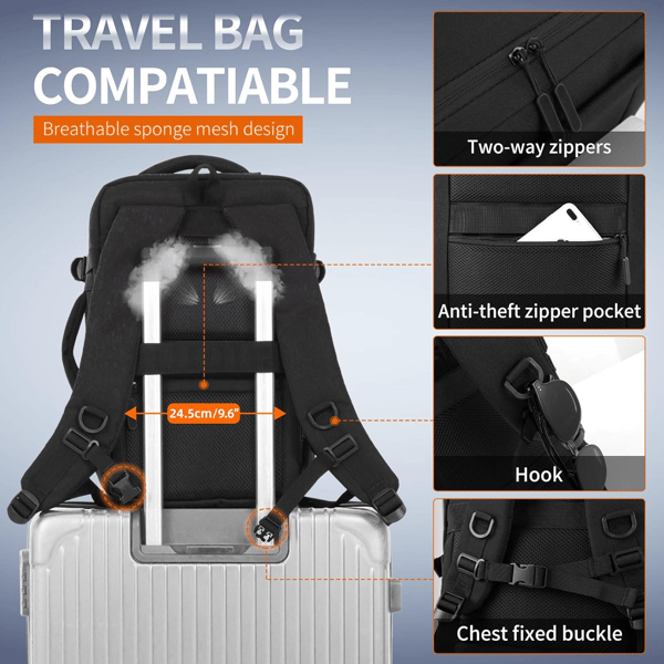 Kabinbagage 40x20x25 cm, til Ryanair, til mænd og kvinder-FA-