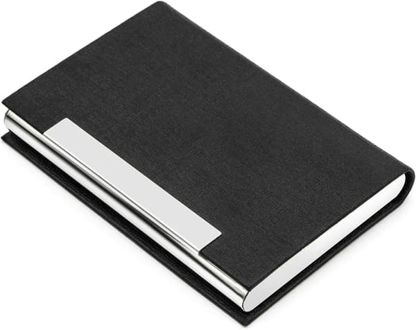 2-pack visitkortshållare, visitkortsfodral professionell PU
