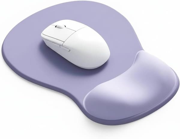Mouse Pad with Wrist Rest (Purple)