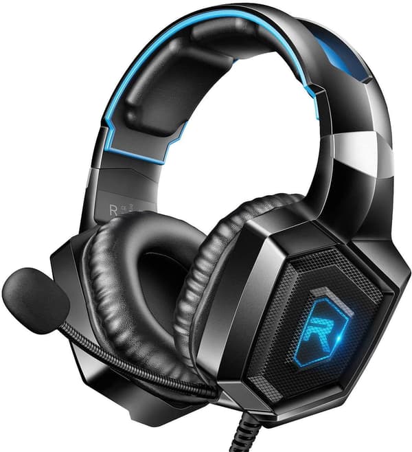 Gamingheadset med mikrofon, Gaminghörlurar för PS4 Xbox One
