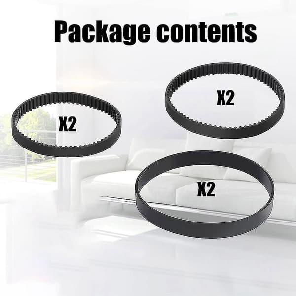 6 Pieces Replacement Vacuum Belts Compatible with Bissell Proheat 2x Revolution