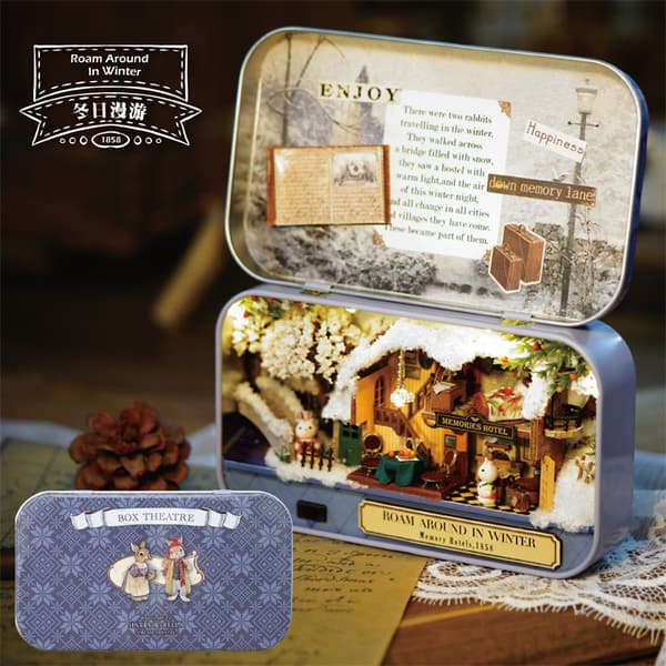 DIY Miniature Dollhouse Craft Kit - Handmade Model Room (Unassembled) *Strolling in Paris* Strolling in Paris