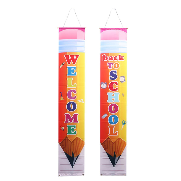 Kontorsdekorationer Skoldekorationer Krans Dekoration Tillbaka Till Skolan Dekoration Klassrumsdörr Display Banner O Yellow 180*32.5cm