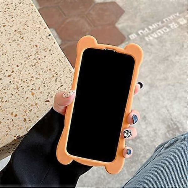 Apple iPhone 13 Supertykt Mykt Silikon Tigerdeksel D Tegneserie Dyr Oransje Søt Morsom Søt Kawaii