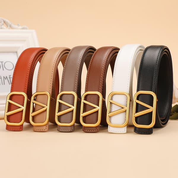 Decorative belt, women's belt, 1 piece thin belt 3CM-brown, 110cm