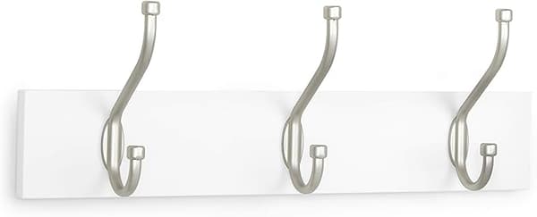 Trekrok - Veggkroker - 3 Standardkroker 36 cm, Hvit, 1 stk