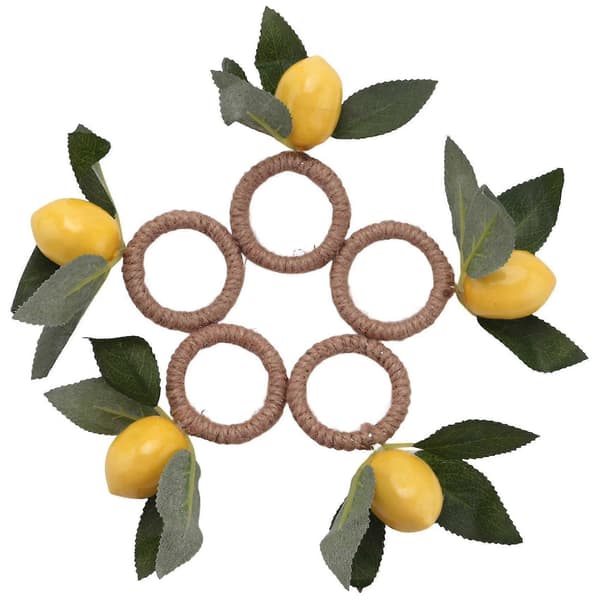 Citron Servietringe Sæt, Citronranke Servietringe, til Hjem, Højtidspynt