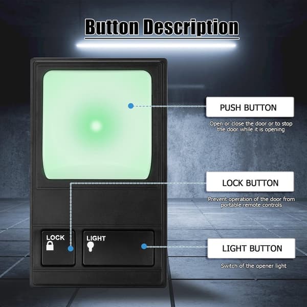 Garage Door Wall Button, Upgraded Garage Door Control Panel Keypad for Liftmaster 41A5273-1 78LM Multifunction Replacement Opener Push Button [Ho]