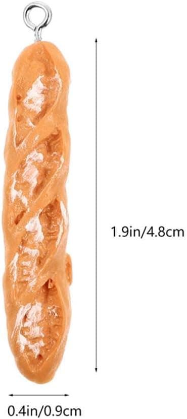 60 stk. harpiks-bagevedhæng, realistiske brød- og kagecharms