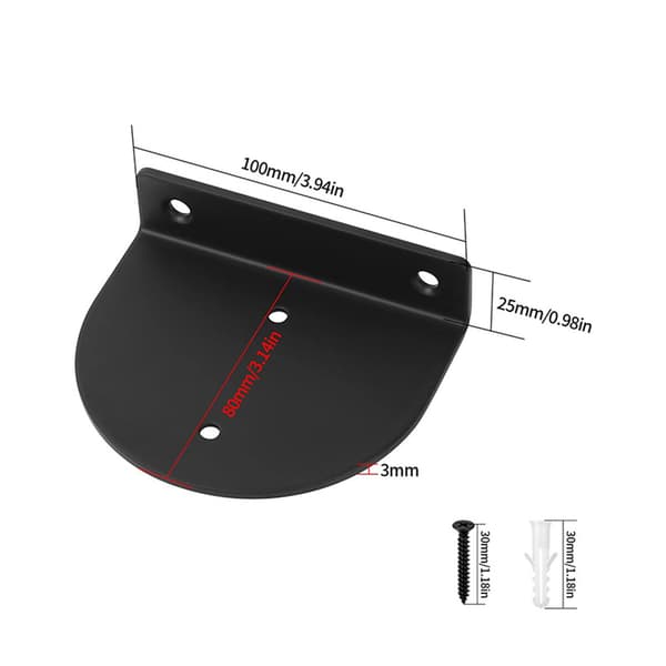 Pieces Floating Wall Shelf Brackets, Metal Wall Shelf Brackets, Invisible Fastening Wall Shelf Support, Black