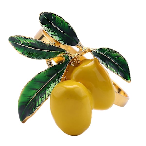 18 stk. Citron Servietringe Servietring Borddekoration Guld