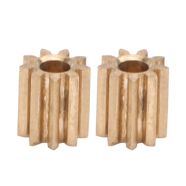 2 stk. motorgear i messing, erstatning for Duplo Intelli Lok modul 0.4 9 tænder