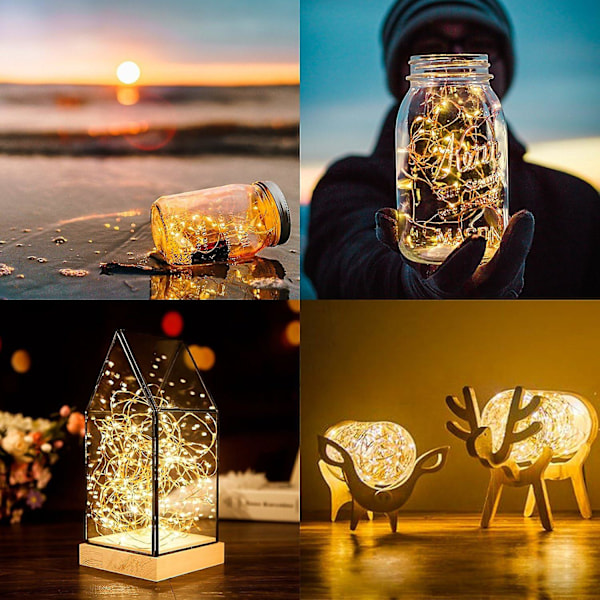 LED-ljusslingor - Batteridrivna Firefly-lampor för heminredning