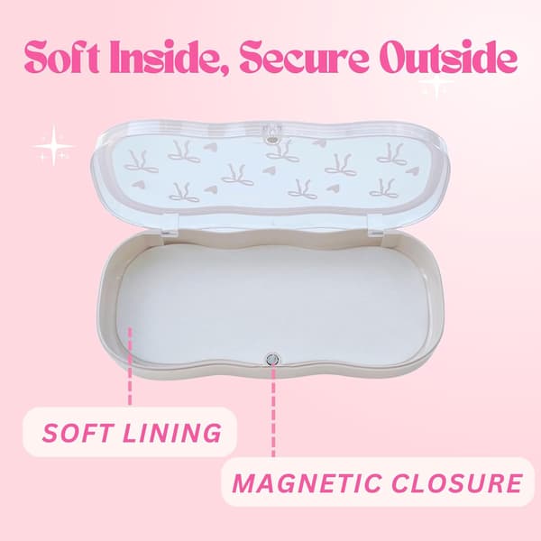 Hard Shell Glasses Case, Transparent wxspss Case, Cute Case for Sunglasses and Reading Glasses