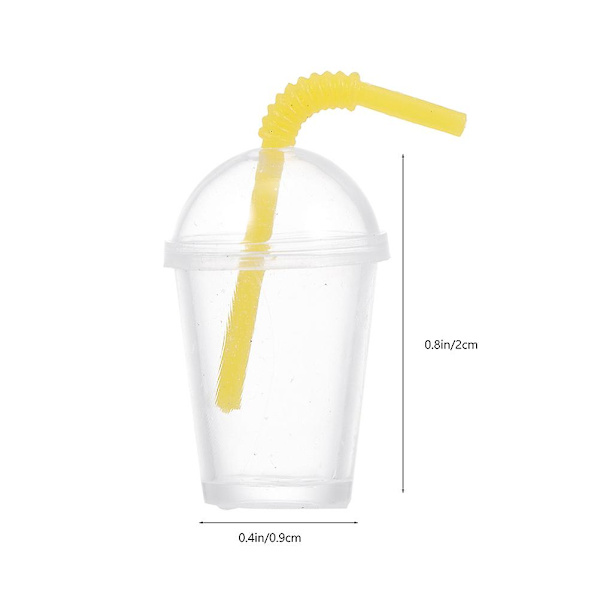 10 st Mini Mjölktekop Modellstaty för Minihus Söt Mjölktekop Prydnad Dekoration Gul 2X0. Yellow 2X0.9CM