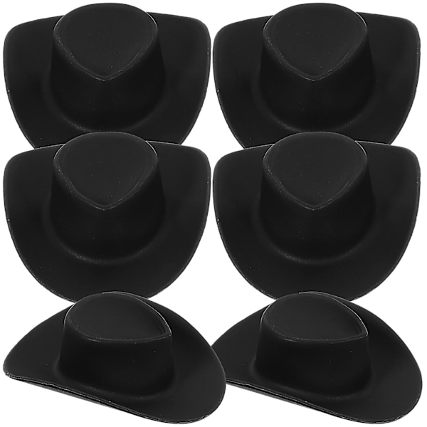 50 kpl Miniatyyri Cowboy-hattuja Pieni Cowboy-hattu Koristeellinen Mini-nuken Hattu Mini-talon Nuken Rekvisiitta Musta 5,5X4,5 Black 5.5X4.5X1.5CM