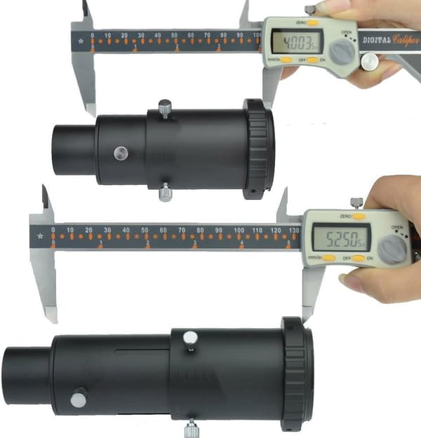 1,25 variabel teleskopkameraadapter for primærfokus og okularprojeksjon astrofotografering