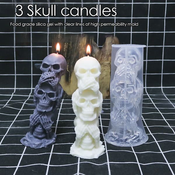 Dödskalle Silikonform Skräck Halloween DIY