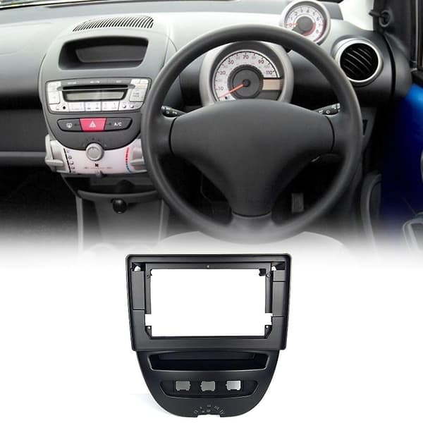 2 Din 10,1 tommer bilradio instrumentbrætramme til 107 Aygo C1 2005-2014 installation