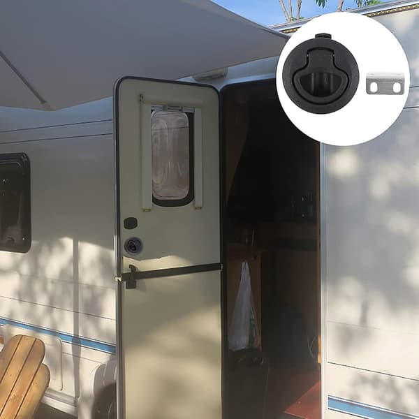 Innfelte håndtak Gulvløfter Lukehåndtak Båt (svart)