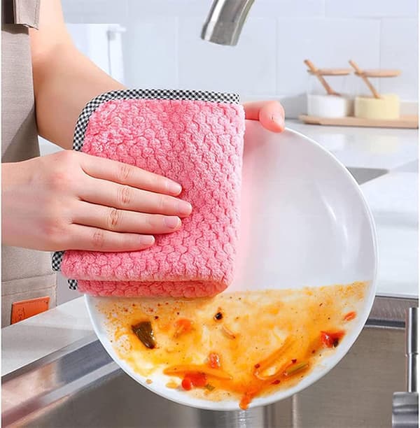 10 Pcs Kitchen Dishcloths are Lint-Free, Odorless Reusable Dish Towels, Highly Absorbent Kitchen Dishcloths