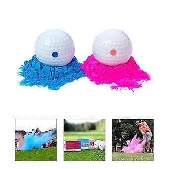 4 st Kön Avslöjande Golfbollar Baby Shower Exploderande Pulver Golfbollar med Pulver för Födelsedag