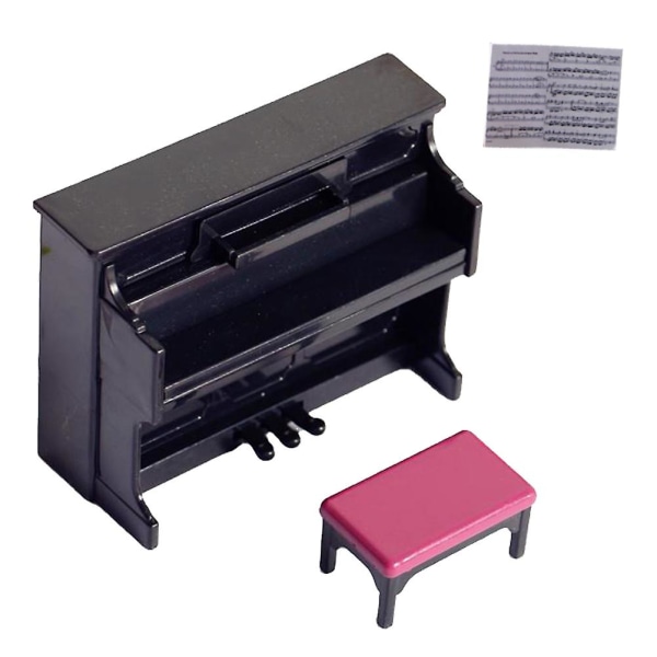 Piano Keyboard Accessories Mini Piano Doll House Furniture Accessories Piano Figurine Statue Educati