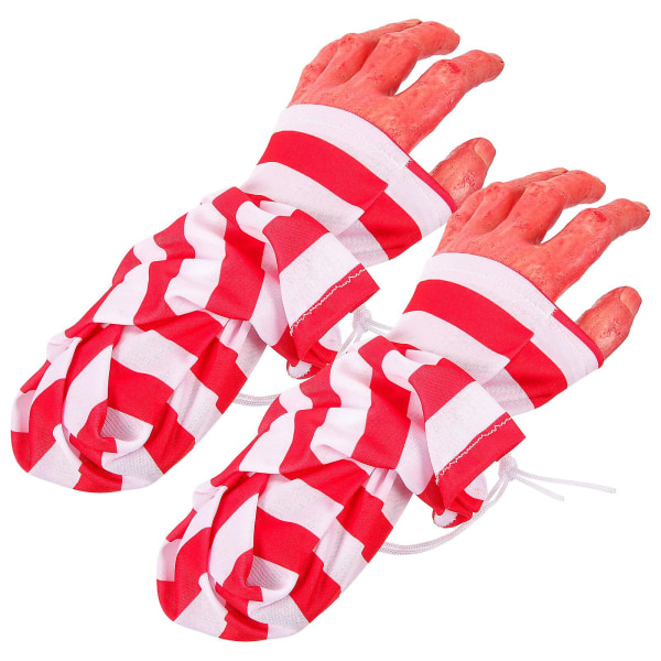2 stk. Brækkede Hånd Protese Handsker Halloween Falsk Hånd Vedhæng Sjov Rekvisitter 30x10cm 30x10cm