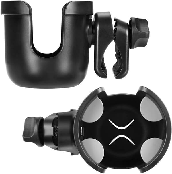 Universal Stroller Cup Holder, Bike Cup Holder, Large Caliber Cup Holder Designed for Bottle with Handle, Cup Holder for