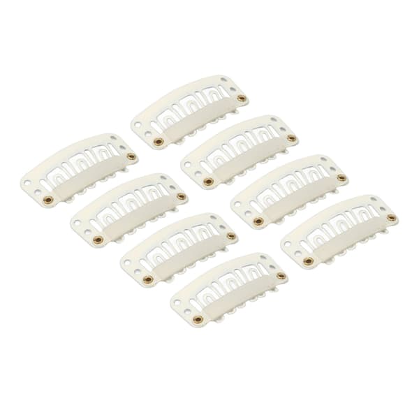 100 stk U-formede hårspenner 6 tenner Sikre snap-hårforlengelser Parykkfremstilling DIY Beige