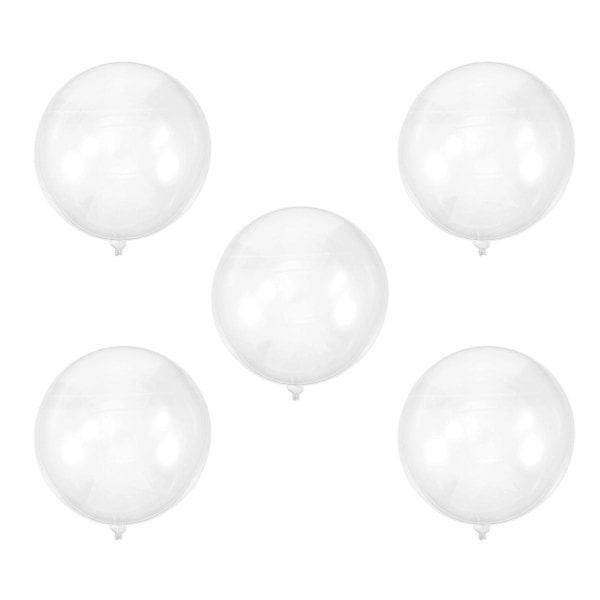 15 st Bubbeldekorationer Transparent Ballong Rund Ballong Pvc Bubbelballong Lysande Ballong 24x24cm