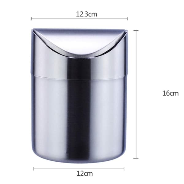 Stainless Steel Desktop Bin, Creative Mini Storage Basket, Kitchen Countertop Bin, Red