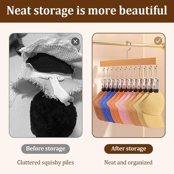 Wardrobe Organizer with 10 Clips Space-Saving Hanging Closet Organizer Space-Saving Hat Scarf Clothes Pegs for Jeans Skirts Socks (We