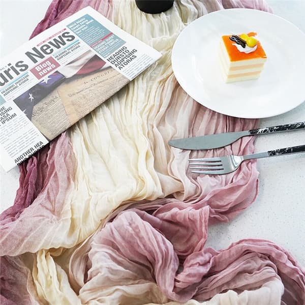 2 st cheesecloth bord Bohemia bord Gradient bord för babyshower bröllop förlovning bruddekor