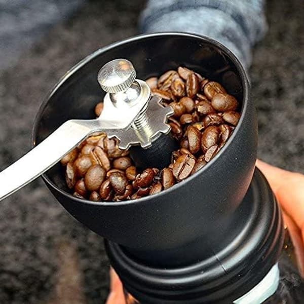 Manuell kaffekvarn för espressbönor