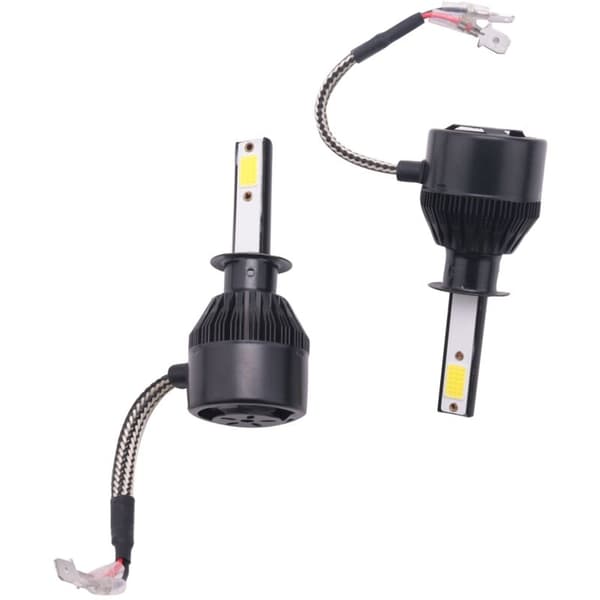 Bil C6 LED-lampe H1 frontlys, 2 stk frontlys kald hvit 6500K tåkelys erstatning konvertering 36W 8000Lm