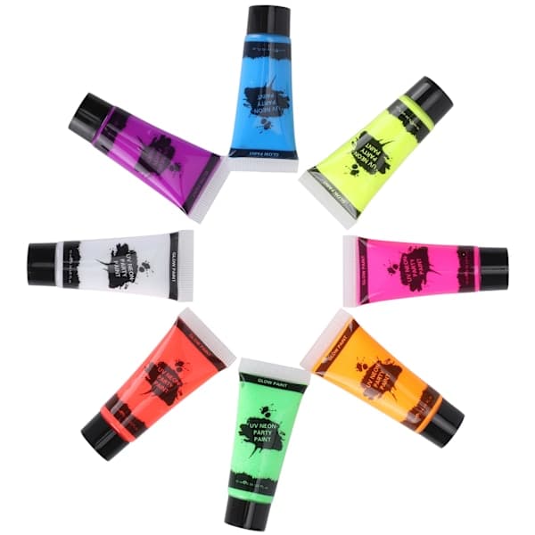 10 ml kropsmalesæt sortlys ansigts- og kropsmaling makeup fluorescerende krops- og ansigtsfarver