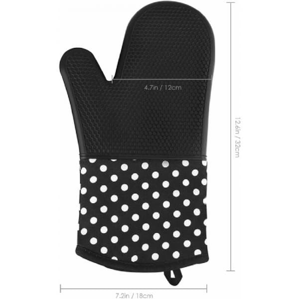 Sorte, 1 par ovnhandsker, 300 °C grillhandsker, En