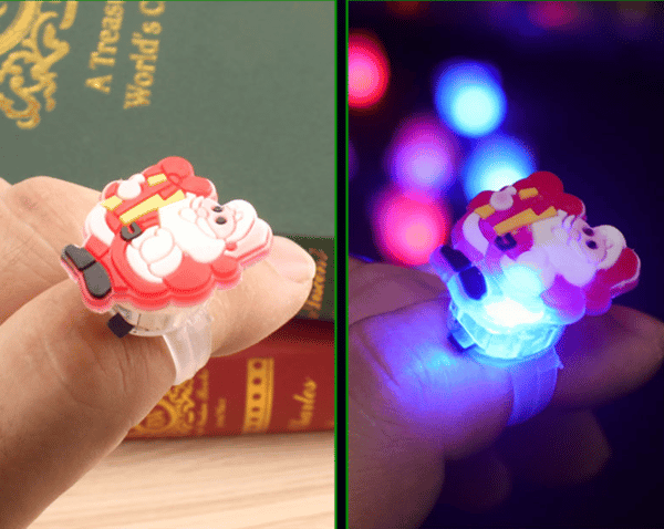 Party Star Blinkende LED Jelly Ring Lysende Legetøj (10 stk.) Chris