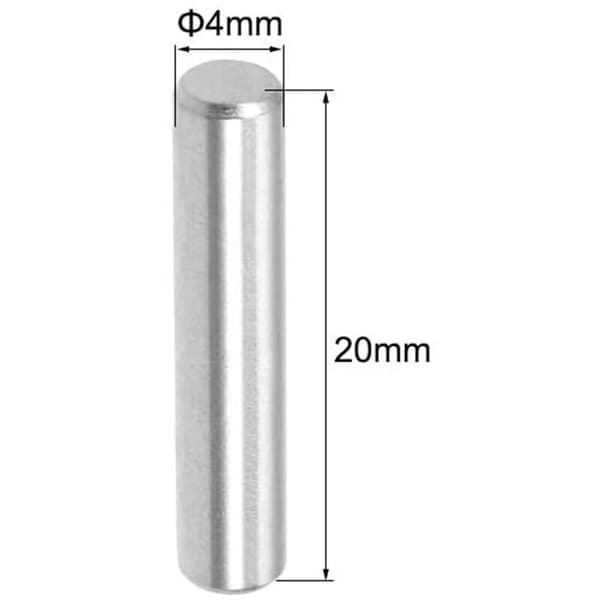 100 stk. 4X 20 mm 304 rustfrit stål hylde cylindrisk rammebeslag