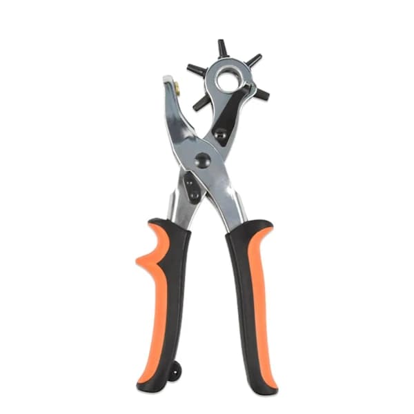 Leather Hole Punch, Hole Pliers, Hole Punching Tool, with 6 Interchangeable Hole Sizes, for Belts, Leather, DIY and Craft Projects